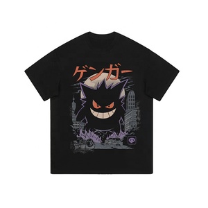 เสื้อยืดโอเวอร์ไซส์ลายกราฟิกวินเทจสไตล์ย้อมสีแบบแอซิดวอช ผ้าฝ้าย 100% เนื้อหนา สตรีทแวร์ สไตล์อนิเมะ พิมพ์ลายด้วยเทคนิค DTG สำหรับทุกเพศ - Product Image 1