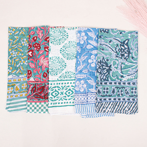 Vintage Premium Hand-Block Printed Kerchief Cotton <b>Scarf</b> Ethnic <b>Square</b> Multifunctional Handkerchief Colorful Bandana Fashion - Product Image 3