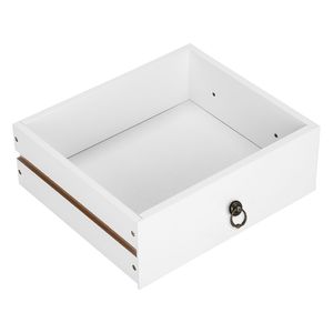 Comodino e Tavolino da Caffè a Due Livelli FCH Bianco RT con Cassetto, Eleganti Comodini - Product Image 5