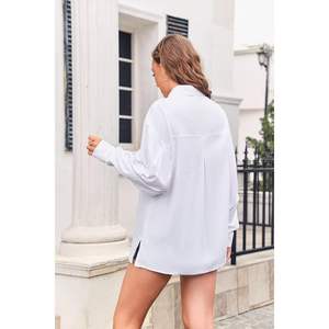 Chemisier blanc décontracté 2025 pour femmes de taille moyenne - Product Image 3