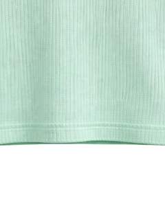 Top Corto Personalizado Verde Menta con Cuello Alto y Canalé, Sin Mangas, Ajustado, Elástico, Informal, de Verano, para Mujer - Product Image 4