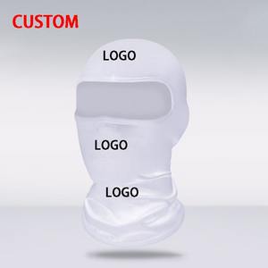 Pasamontañas de Felpa 100% Poliéster con Logotipo Personalizado, Máscara Facial Completa Ajustable, Resistente al Viento, Transpirable, con Impresión por Transferencia de Calor, para Esquí y Ciclismo - Product Image 1