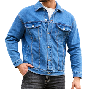Nuevo Diseño Chaqueta Vaquera Azul para Hombre con Bolsillos y Botones, Chaqueta de Mezclilla para Otoño e Invierno, Estilo Cowboy, Talla Grande, Ropa de Marca - Product Image 2
