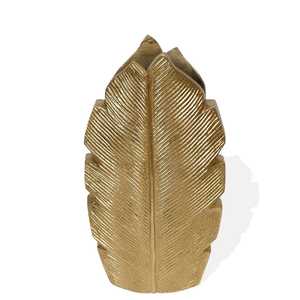 Vase en laiton classique en forme de plume dorée, hauteur 29 cm, décoration de table faite à la main, style bohème - Product Image 4