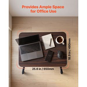 Bureau debout réglable en hauteur avec roulettes, poste de travail mobile assis-debout pour ordinateur, 25,6 x 19 pouces - Product Image 4