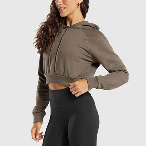 Sudadera Corta de Alta Calidad para Mujer, Fabricada a Medida, Sudadera de Manga Larga para Mujer, Sudadera de Invierno y Ropa Deportiva para Entrenamiento en el Gimnasio - Product Image 3