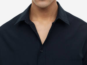 Chemises habillées décontractées pour hommes, 100 % coton, à manches longues, col rabattu, imprimé intégral avec logo de marque personnalisé - Product Image 6