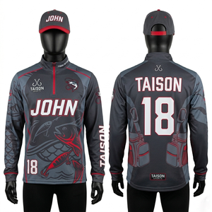 Sudadera de Pesca para Hombre, 180GSM, Poliéster Suave con Spandex, Ligera, Transpirable, Paneles de Manga Verde Beige, Impresión por Sublimación, Logotipo Personalizado - Product Image 5