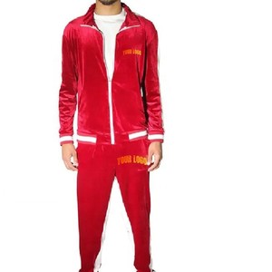 Survêtement en velours pour homme, logo personnalisé, streetwear, manches longues, séchage rapide, respirant, matériau polyester-coton, best-seller, vente en gros - Product Image 1