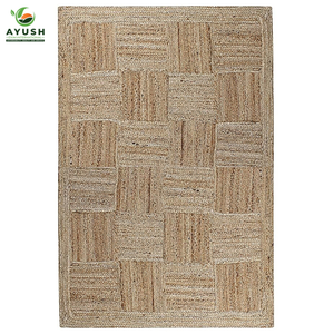 Grands tapis rectangulaires de 180 cm x 120 cm en jute 100 % tressé à la main, tapis sur mesure pour maisons modernes - Product Image 3