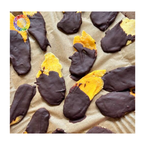 Collation au chocolat de mangue séchée, faite à partir de mangues naturelles, pour la vente au détail, mangue au chocolat, mangue enrobée de chocolat au lait - Product Image 3