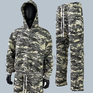 Conjunto Deportivo de Moda Primavera-Otoño, Sudadera con Cremallera Completa y Pantalones Jogger, Dos Piezas, Trajes Casuales para Hombre con Estampado de Camuflaje - Product Image 2