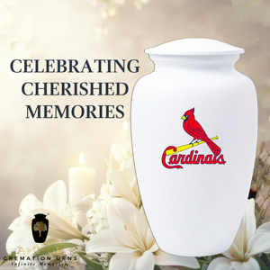 <b>Cardinal</b> Memorial Urn for Adult Cremation Ashes with European Style Bird Design Eco-Friendly Keepsake 220 Cubic Inch Capacity - Product Image 6