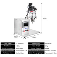 Máquina de Llenado de Polvo Semiautomática de Alta Precisión, Tipo Auger, para Viales de Vidrio, Bolsas, Tubos, Metal/Plástico