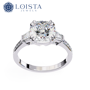 Custom Lab Grown Diamond Engagement <b>Ring</b> IGI Certified Lab Created Diamond <b>Silver</b> <b>Solitaire</b> <b>Ring</b> Women Fine Jewelry - Product Image 2