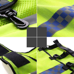 PREMIUM Quality Reflective Breathable Plus Size Traffic Safety Mesh Vest <b>Road</b> Patrol Night Duty Workwear Security Vests - Product Image 2