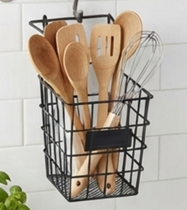 Metal Wire Vertical Shape Storage <b>Basket</b> With Handles Simple Multi Purpose Neatening Container - Product Image 5