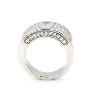 Yellow <b>Gold</b> White <b>Gold</b> Men's <b>Ring</b> And Round Cut Wedding <b>Ring</b> For Him - Product Image 1