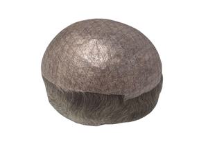 Toupee y Peluca de Cabello Humano Gris de Piel Fina, 100% Cabello Remy Indio, Rizado Kinky Yaki, Calidad Premium, Taz Hair Bangladesh, Trama Única - Product Image 5
