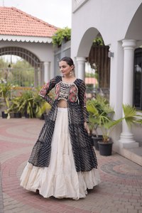 Lehenga Choli Especial para Navratri, Chaniya Choli para Mujer, Ropa Tradicional India, Lehenga Choli Nupcial de Algodón Puro - Product Image 5