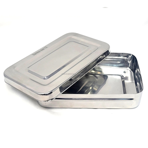 Boîte de stérilisation en acier 8x5x2 pouces, qualité allemande, pour instruments chirurgicaux et dentaires, certifiée CE ISO, fournisseur d'instruments chirurgicaux OEM - Product Image 1