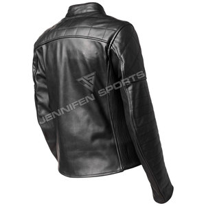 Chaqueta de Motocicleta Clásica de Cuero Vacuno para Mujer, Cuero de Alta Calidad con Técnicas de Bordado Floral, Talla Grande - Product Image 4