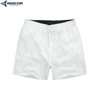 Shorts de Playa para Hombre, Azules, Sólidos, Casuales, de Alta Calidad, Personalizables, con Estampado Digital, Transpirables, de Secado Rápido, 100% Poliéster, Cintura Media