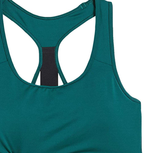 Women's Fashionable Casual High Support Quick Dry Breathable Lightweight Yoga Sports <b>Bra</b> <b>Removable</b> <b>Pads</b> Front Logo Spandex/Nylon - Product Image 5