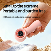 Mini ventilateur portable de poche rechargeable USB Hxtc88, 100 vitesses, pour voyage, plage, cadeau pour femmes et hommes