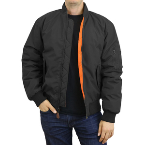 Casual High Street Custom Logo Patches Bomber <b>Jacket</b> Men Casual Ribbed Collar Light Windproof <b>Pilot</b> Bomber <b>Jackets</b> OEM - Product Image 3