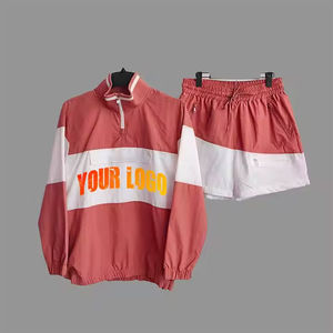 Ensemble de survêtement coupe-vent en nylon pour homme avec design et logo, veste zippée et short, coupe-vent uni d'été en Pakistan - Product Image 4