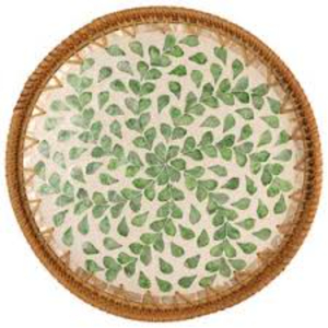 Luxury Handmade Mother Of Pearl Inlay Serving Tray Decorative Hexagonal Mosaic Mop <b>Rectangle</b> Tray For <b>Coffee</b> <b>Table</b> Home Decor - Product Image 6