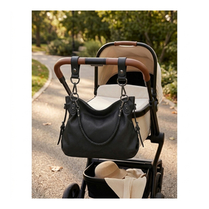 Bolso de Maternidad para Mujer, Cuero Genuino, Forro de Poliéster, Cierre Magnético, Ligero, Gran Capacidad, Moderno, Ajustable - Product Image 5