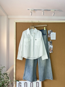 Chemise en coton oversize pour femme SUBICI S101, manches longues, décontractée, boutonnée, couleur unie, plusieurs couleurs - Product Image 3
