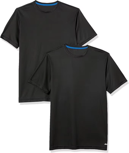 เสื้อยืดสำหรับผู้ชาย Active Performance Tech มีจำหน่ายในไซส์ใหญ่พิเศษ สีดำ แบรนด์ Wardrobe เสื้อยืดผู้ชาย - Product Image 3