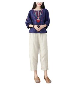 Tunique Vintage brodée à fleurs, robes Boho et Chic, tenues Boho, manches longues, brodées à fleurs, été, collection 2020 - Product Image 1