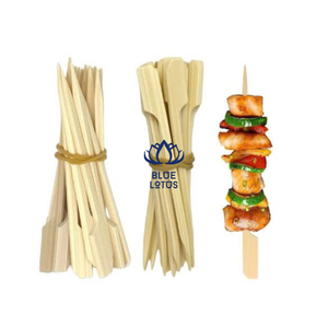 Brochettes en bambou de haute qualité, durables, résistantes à la chaleur, bâtonnets naturels solides pour poulet, bœuf, fruits de mer, viande, restauration, compatibles lave-vaisselle - Product Image 1