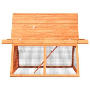 Nichoir pour lapin en bois de pin massif 60,0 x 50,4 x 42,5 po, mobilier pour animaux de compagnie en brun - Product Image 4