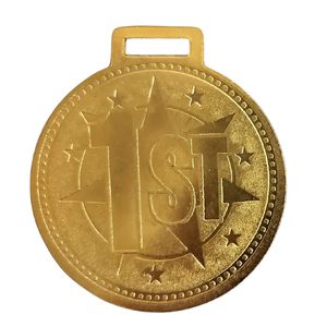 Ensemble de médailles de compétition sportive Or Argent Bronze avec rubans jaunes 5,08 cm (2 pouces) de diamètre Rond 1ère 2ème 3ème place - Product Image 4