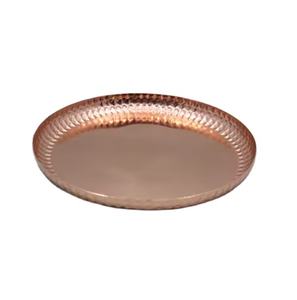 Assiettes décoratives en cuivre pour la maison, les mariages et les événements, vaisselle en métal, plat de service haut de gamme, plat de service tendance - Product Image 1