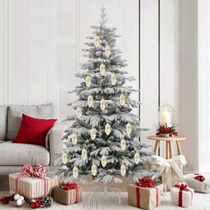 40 pièces de boules de sapin de Noël en plastique doré pour décorations festives - Product Image 1