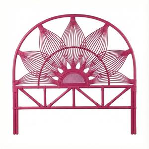 Cabecero de Ratán Natural Rosa con Pétalos de Flor, Precio Más Bajo, Cabecero Más Vendido para Decoración de Dormitorio - Product Image 1