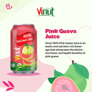Bebida de Jugo de Guayaba Rosa NFC, Lata de Aluminio de 330 ml, Fabricante VINUT de Marca Privada OEM ODM para Distribuidores Mayoristas e Importadores - Product Image 4