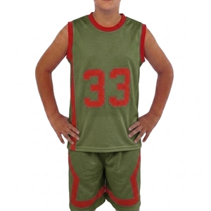 Ensemble de maillot de basket-ball sans manches pour garçons, noir, avec numéro 33 rouge, respirant, col rond - Product Image 2