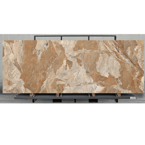 Terra Gold Marble Look Sintered Stone Big Porcelain Slab <b>Tiles</b> - Product Image 2