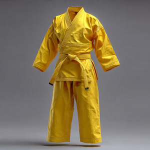 Tenue d'entraînement de karaté en tissu, combinaison de judo pour hommes et femmes, vente en gros, vêtements d'arts martiaux pas chers, uniformes de karaté unisexes - Product Image 3