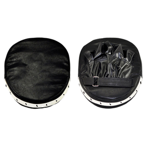 Custom Logo Boxing <b>Focus</b> <b>Pads</b> - Heavy-Duty White and Black Strike Mitts for Professional Gyms - Product Image 4