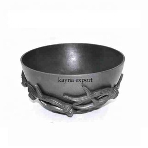 Handicraft Eco-Friendly Luxury Gold Plated Metal Bowl Stand with <b>Chocolate</b> Platter for Hotel <b>Wedding</b> & Party Decor - Product Image 4