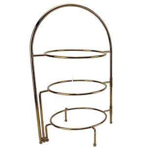 Gold Metal 3 Tier <b>Cake</b> <b>Stand</b> Multi Layer Round Dessert Display Rack Reusable - Product Image 1