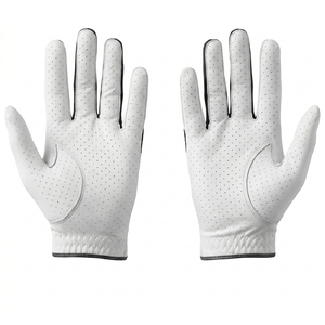 Gants de golf en cuir véritable, antidérapants, respirants, évacuant l'humidité, fermeture auto-agrippante, unisexe - Product Image 3